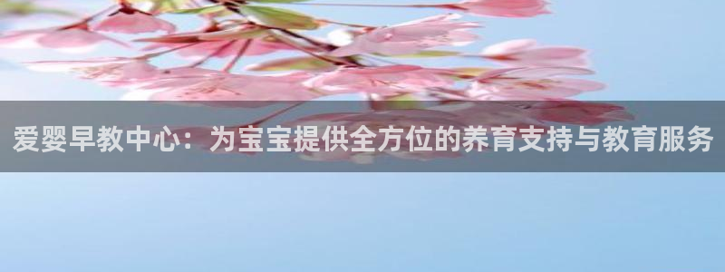 天顺娱乐疵泳：爱婴早教中心：为宝宝提供全方位的养育支持与教育服务